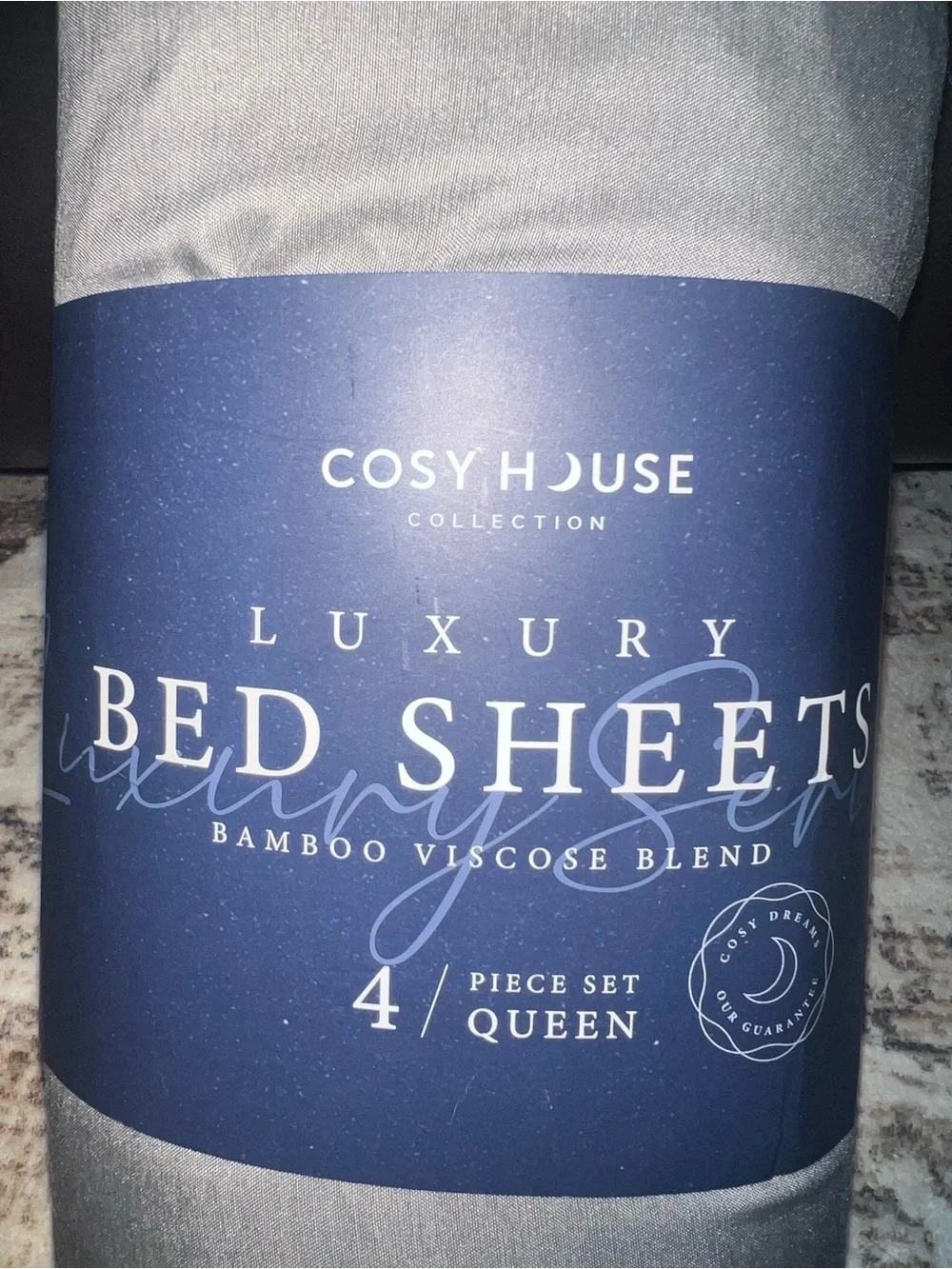 Luxury Gray Bed Sheets - Queen 4-Piece Set